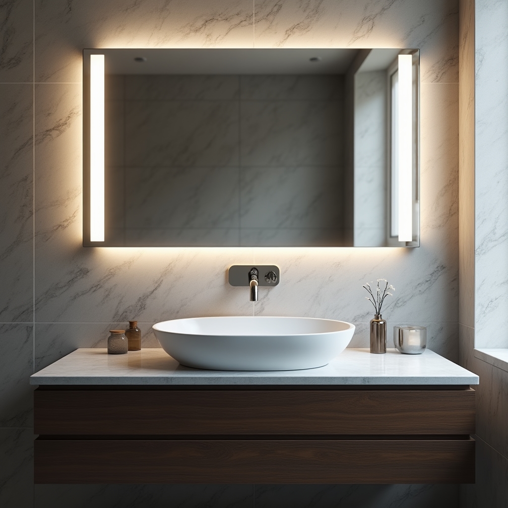 Iluminat lateral oglindă baie pentru lumina uniformă pe față